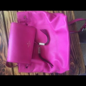 Kate Spade - Large Hot Pink Back Pack - NEW